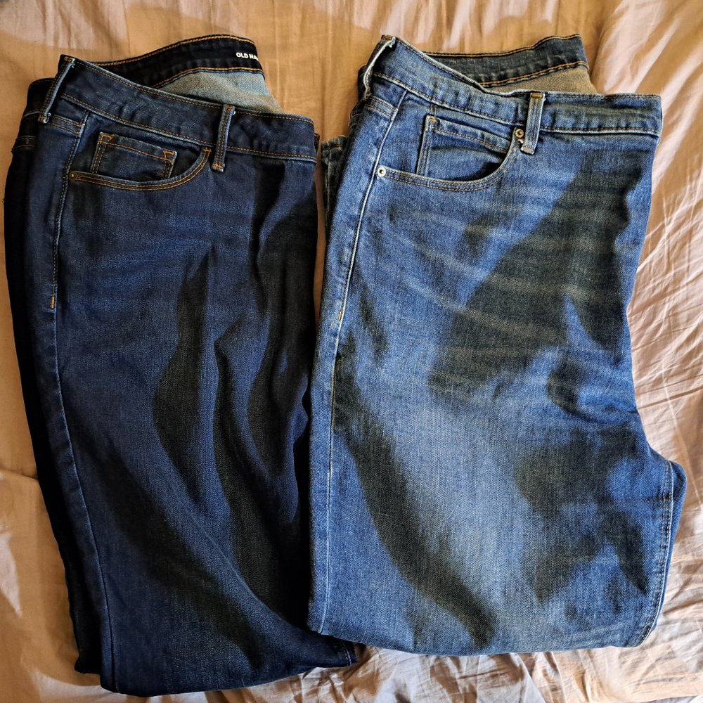 2 - Pairs Women's Old Navy Size 18 Jean Lot Bundle Kicker Boot Cut Boyfriend